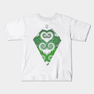 Diamond and curls light green Kids T-Shirt